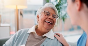 Older woman smiling